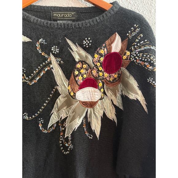 Vintage Maurada Sweater Silk/Wool/Angora Rabbit Hair Blend Size Large - Picture 3 of 5
